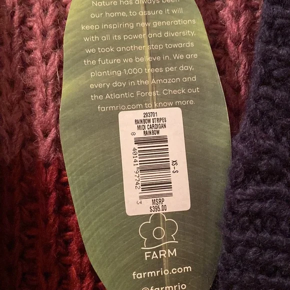 SOLD 💔FARM RIO
Rainbow Stripes Wool-blend Cardigan - Picture 5 of 6